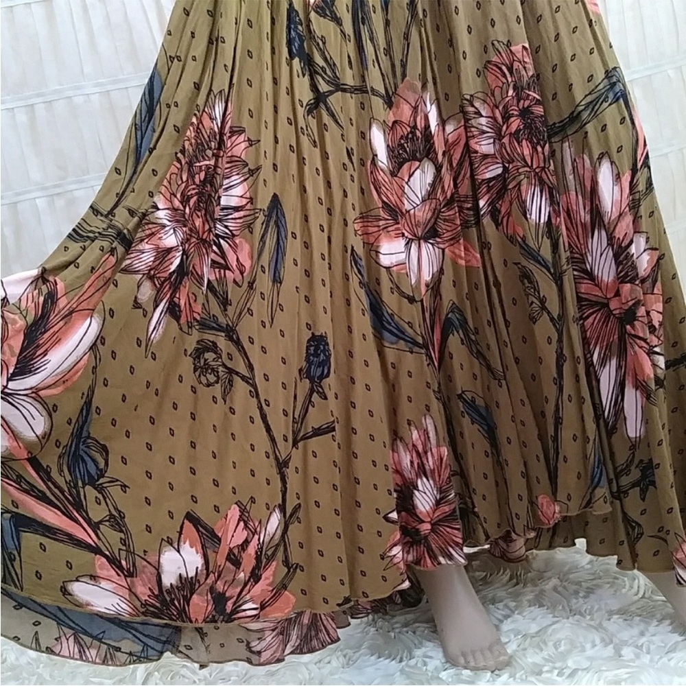 Free People Floral Boho Maxi Dress Size L - Picture 4 of 5